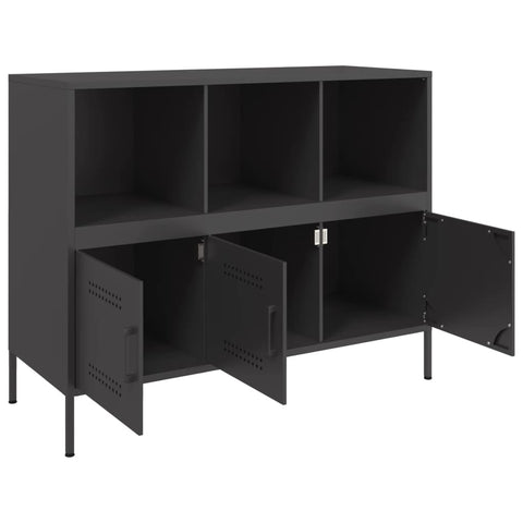 vidaXL Sideboard Black 100.5x39x79 cm Steel