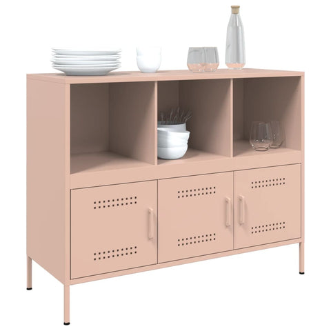 vidaXL Sideboard Pink 100.5x39x79 cm Steel