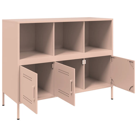 vidaXL Sideboard Pink 100.5x39x79 cm Steel