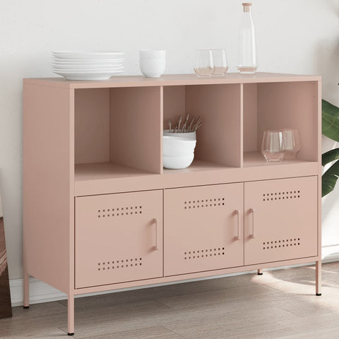 vidaXL Sideboard Pink 100.5x39x79 cm Steel