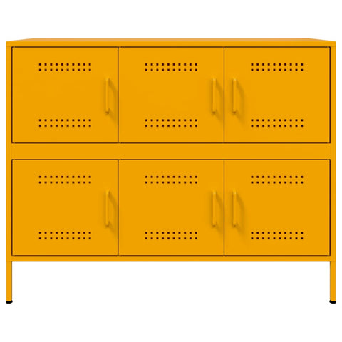 vidaXL Sideboard Mustard Yellow 100.5x39x79 cm Steel