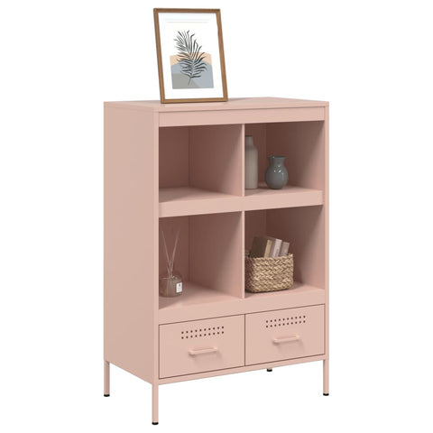 vidaXL Highboard Pink 68x39x101.5 cm Steel
