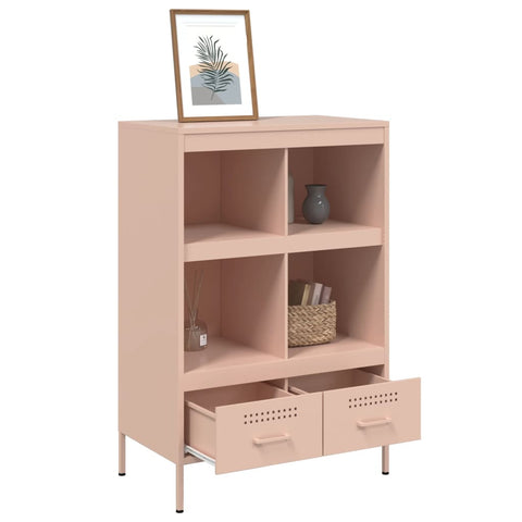 vidaXL Highboard Pink 68x39x101.5 cm Steel