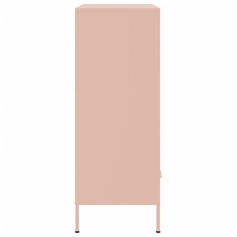 vidaXL Highboard Pink 68x39x101.5 cm Steel