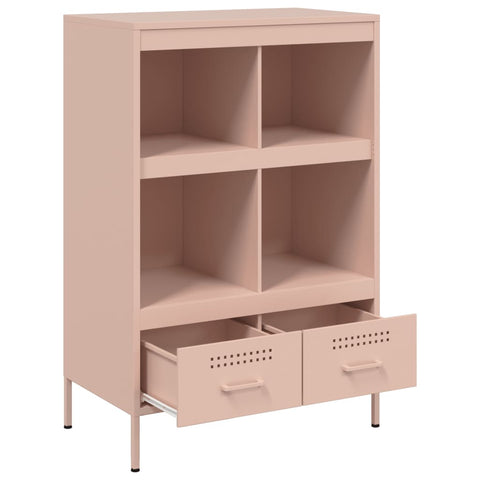 vidaXL Highboard Pink 68x39x101.5 cm Steel