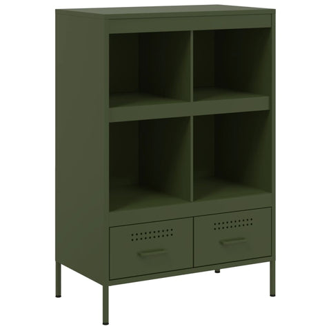 vidaXL Highboard Olive Green 68x39x101.5 cm Steel