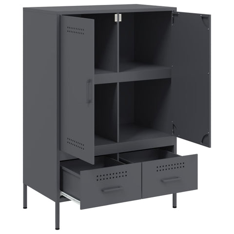 vidaXL Highboard Anthracite 68x39x101.5 cm Steel
