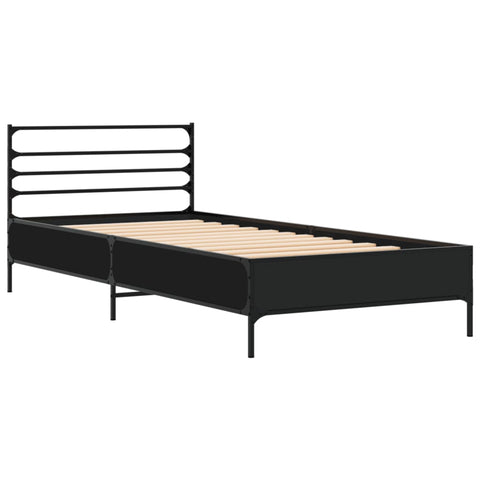 vidaXL Bed Frame without Mattress Black 90x200 cm