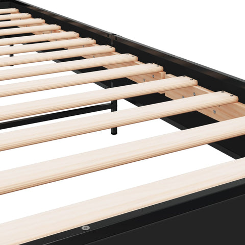 vidaXL Bed Frame without Mattress Black 90x200 cm