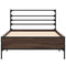 vidaXL Bed Frame without Mattress Brown Oak 90x200 cm