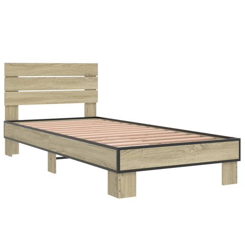 vidaXL Bed Frame without Mattress Sonoma Oak 90x200 cm