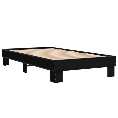 vidaXL Bed Frame without Mattress Black 100x200 cm