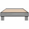 vidaXL Bed Frame without Mattress Grey Sonoma 100x200 cm