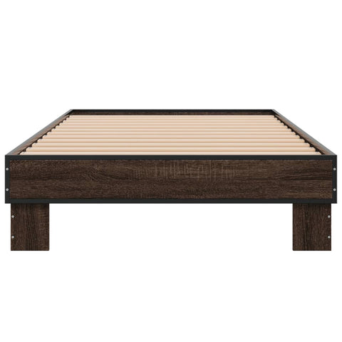 vidaXL Bed Frame without Mattress Brown Oak 75x190 cm Small Single