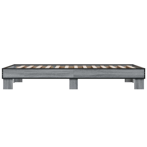 vidaXL Bed Frame without Mattress Grey Sonoma 90x190 cm Single