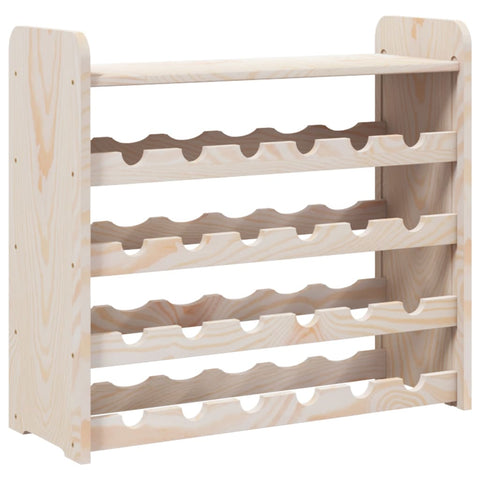 vidaXL Wine Rack with Top Board 67.5x25x60 cm Solid Wood Pine