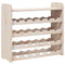 vidaXL Wine Rack with Top Board 67.5x25x60 cm Solid Wood Pine
