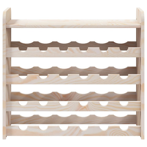 vidaXL Wine Rack with Top Board 67.5x25x60 cm Solid Wood Pine