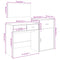 vidaXL 3 Piece Dressing Table Set Concrete Grey Engineered Wood