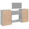 vidaXL 4 Piece Dressing Table Set Concrete Grey Engineered Wood