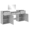 vidaXL 4 Piece Dressing Table Set Concrete Grey Engineered Wood