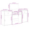 vidaXL 4 Piece Dressing Table Set Concrete Grey Engineered Wood