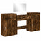 vidaXL 4 Piece Dressing Table Set Smoked Oak Engineered Wood