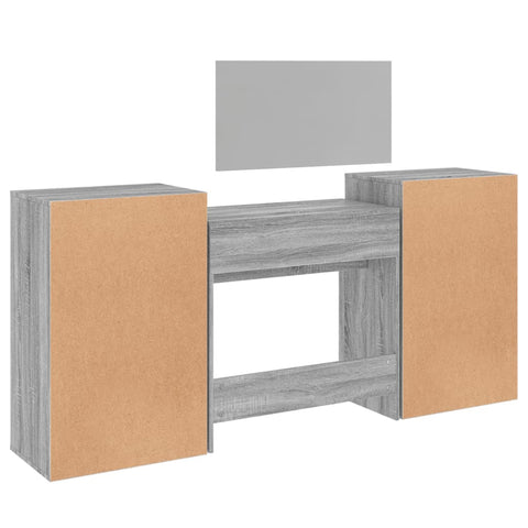 vidaXL 4 Piece Dressing Table Set Grey Sonoma Engineered Wood