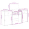 vidaXL 4 Piece Dressing Table Set Grey Sonoma Engineered Wood