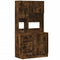 vidaXL Kitchen Cabinet Smoked Oak 95x50x180 cm Engineered Wood