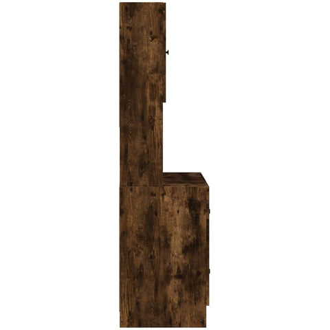vidaXL Kitchen Cabinet Smoked Oak 95x50x180 cm Engineered Wood