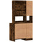 vidaXL Kitchen Cabinet Smoked Oak 95x50x180 cm Engineered Wood