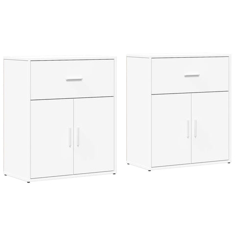 vidaXL Sideboards 2 pcs White 60x31x70 cm Engineered Wood