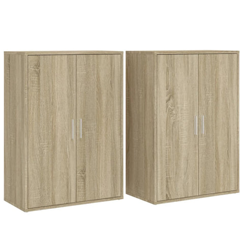 vidaXL Sideboards 2 pcs Sonoma Oak 60x31x84 cm Engineered Wood
