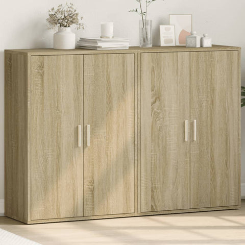 vidaXL Sideboards 2 pcs Sonoma Oak 60x31x84 cm Engineered Wood