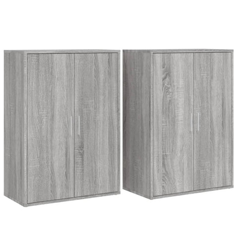 vidaXL Sideboards 2 pcs Grey Sonoma 60x31x84 cm Engineered Wood