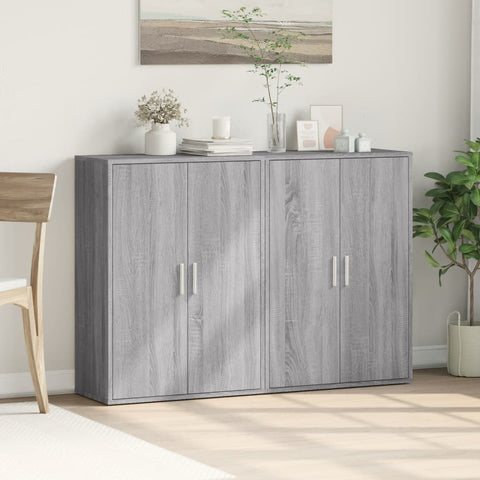 vidaXL Sideboards 2 pcs Grey Sonoma 60x31x84 cm Engineered Wood