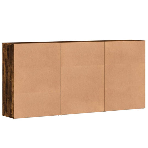 vidaXL Sideboards 3 pcs Smoked Oak 60x31x84 cm Engineered Wood