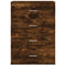 vidaXL Sideboards 2 pcs Smoked Oak 60x31x84 cm Engineered Wood