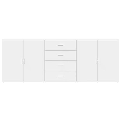 vidaXL Sideboards 3 pcs White Engineered Wood