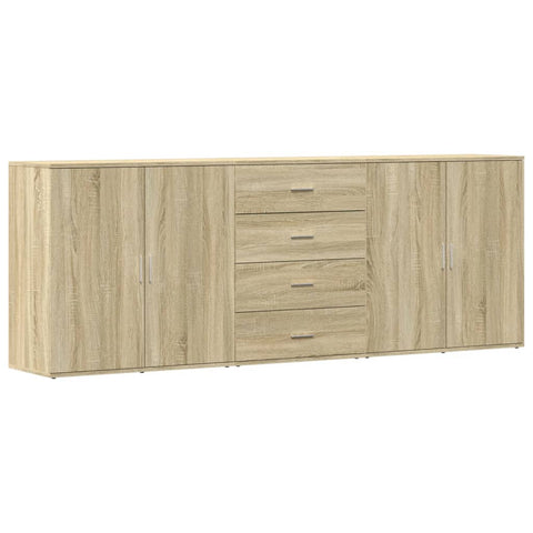 vidaXL Sideboards 3 pcs Sonoma Oak Engineered Wood