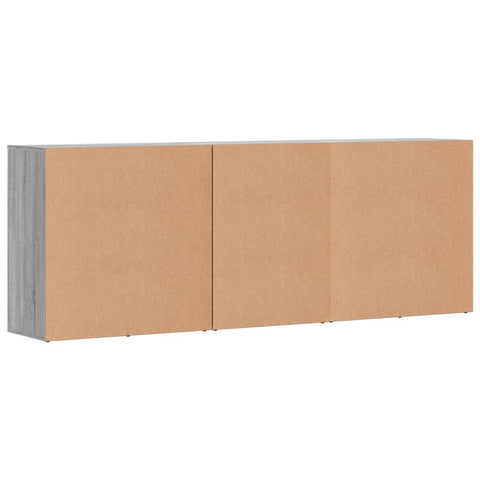 vidaXL Sideboards 3 pcs Grey Sonoma Engineered Wood