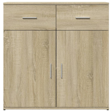 vidaXL Sideboards 2 pcs Sonoma Oak 79x38x80 cm Engineered Wood