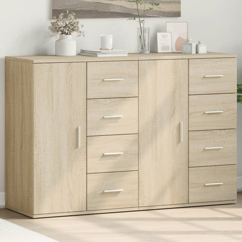 vidaXL Sideboards 2 pcs Sonoma Oak 59x39x80 cm Engineered Wood
