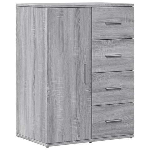 vidaXL Sideboards 2 pcs Grey Sonoma 59x39x80 cm Engineered Wood