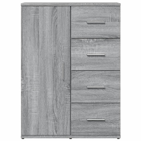 vidaXL Sideboards 2 pcs Grey Sonoma 59x39x80 cm Engineered Wood