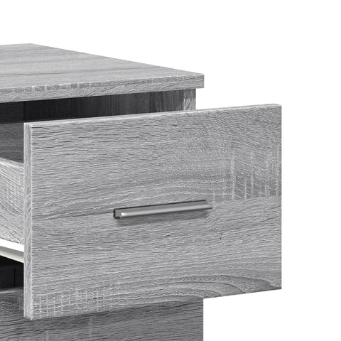 vidaXL Sideboards 2 pcs Grey Sonoma 59x39x80 cm Engineered Wood
