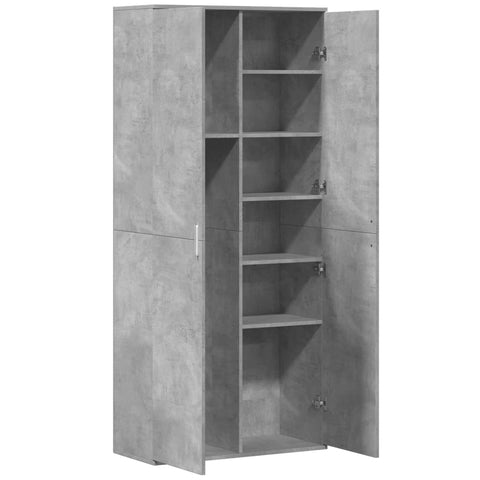 vidaXL Highboard Concrete Grey 80x35x180 cm Engineered Wood