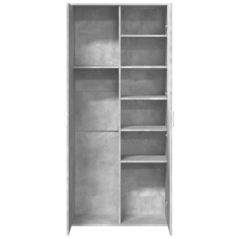 vidaXL Highboard Concrete Grey 80x35x180 cm Engineered Wood