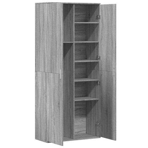 vidaXL Highboard Grey Sonoma 80x35x180 cm Engineered Wood